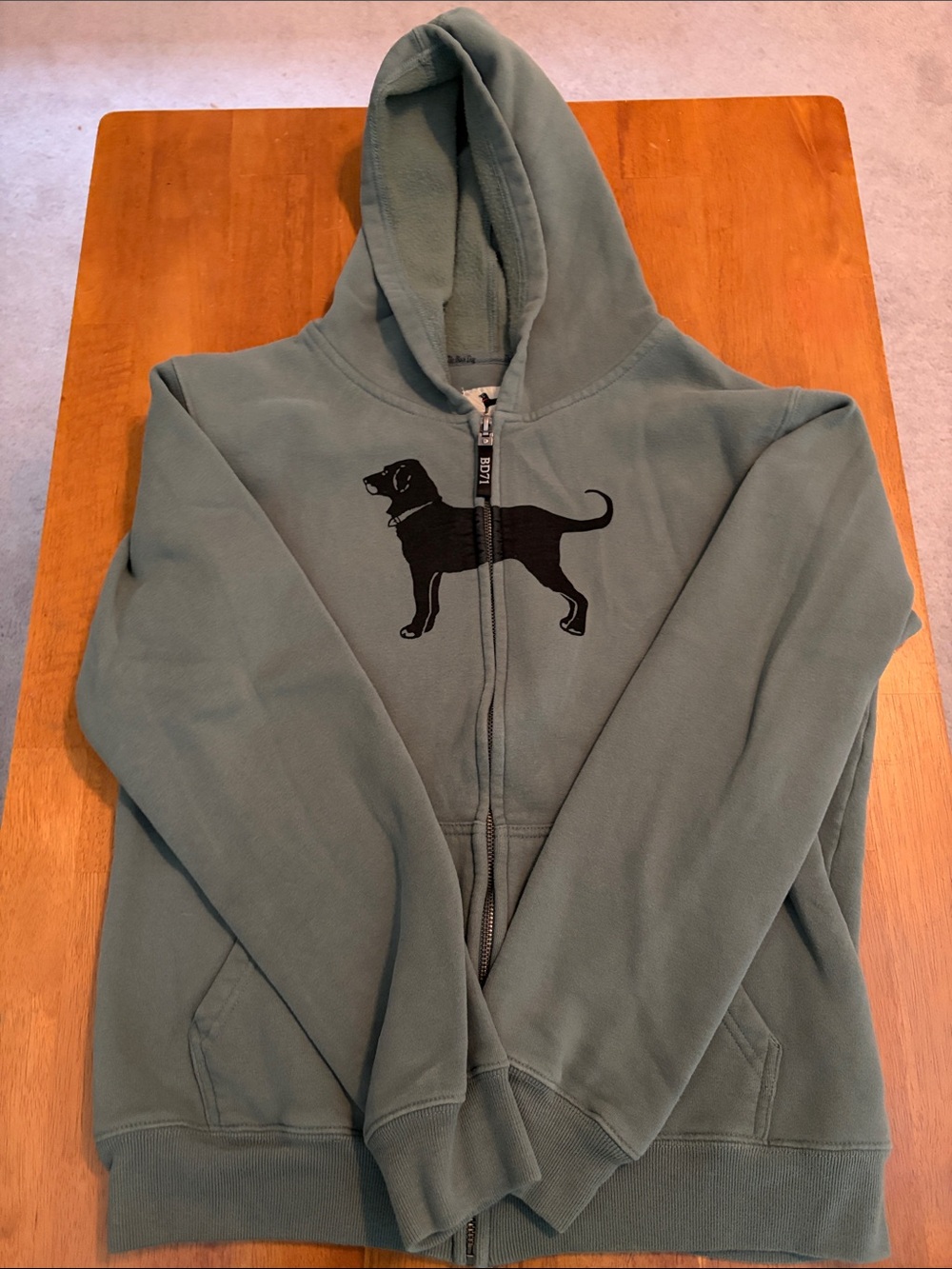 The Black Dog Green Zip-Up Hoodie